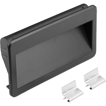 Kipp Recessed Handle, L=103, H=56, 3, Plug-In Thermoplastic, Black K1077.1101